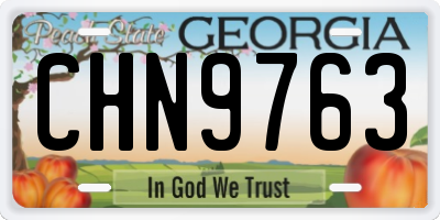 GA license plate CHN9763