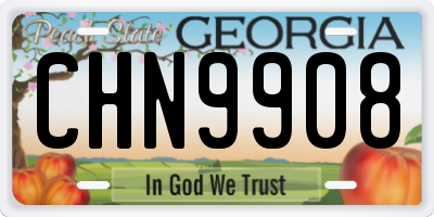 GA license plate CHN9908