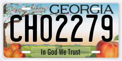 GA license plate CHO2279