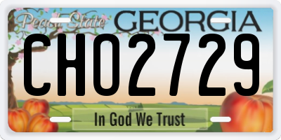 GA license plate CHO2729