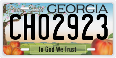 GA license plate CHO2923