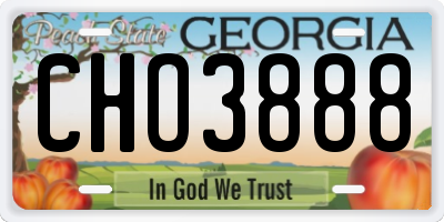 GA license plate CHO3888