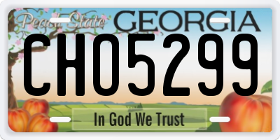 GA license plate CHO5299