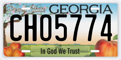 GA license plate CHO5774