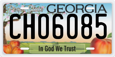 GA license plate CHO6085