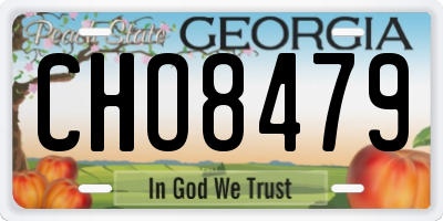 GA license plate CHO8479
