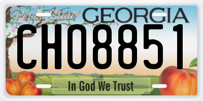 GA license plate CHO8851