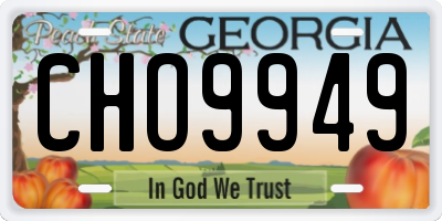 GA license plate CHO9949