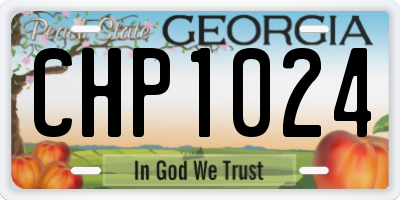 GA license plate CHP1024