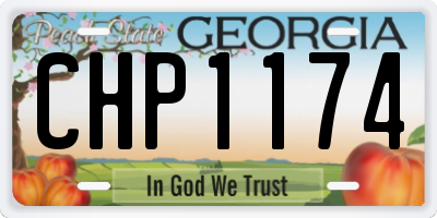 GA license plate CHP1174