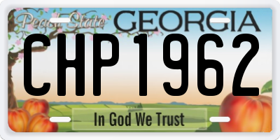 GA license plate CHP1962