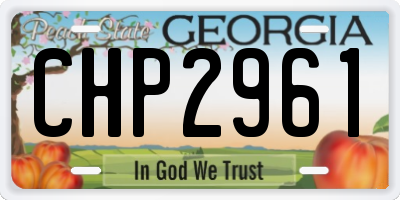 GA license plate CHP2961