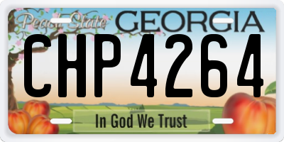 GA license plate CHP4264