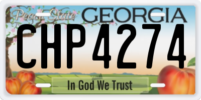 GA license plate CHP4274