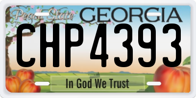 GA license plate CHP4393