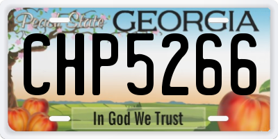GA license plate CHP5266