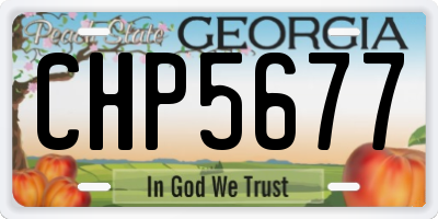 GA license plate CHP5677