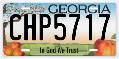 GA license plate CHP5717