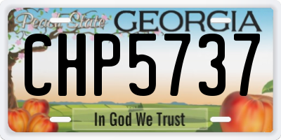 GA license plate CHP5737