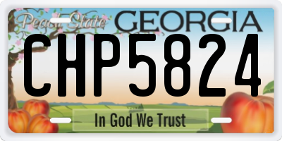GA license plate CHP5824