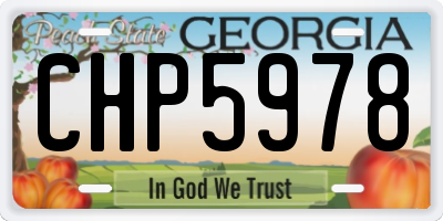 GA license plate CHP5978