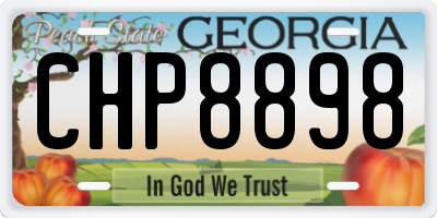 GA license plate CHP8898