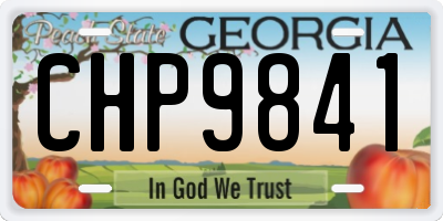 GA license plate CHP9841
