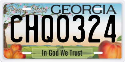 GA license plate CHQ0324