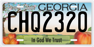 GA license plate CHQ2320