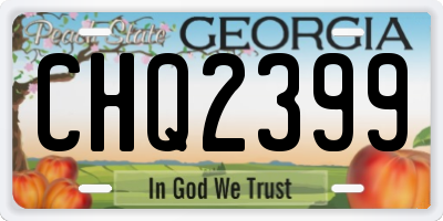 GA license plate CHQ2399