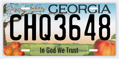 GA license plate CHQ3648