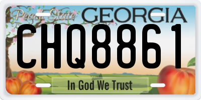 GA license plate CHQ8861