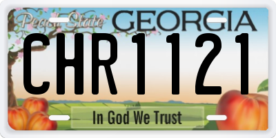 GA license plate CHR1121