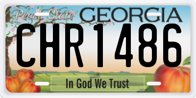 GA license plate CHR1486