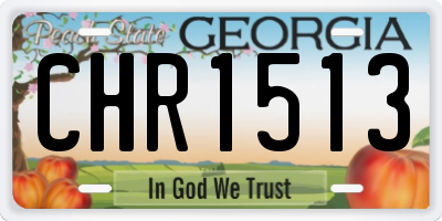 GA license plate CHR1513