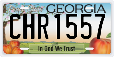 GA license plate CHR1557