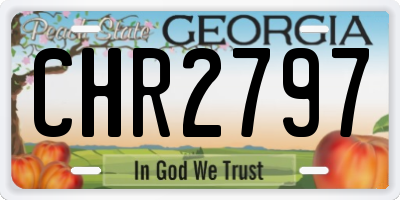 GA license plate CHR2797