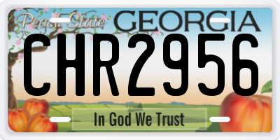 GA license plate CHR2956