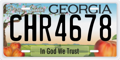 GA license plate CHR4678