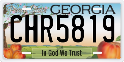 GA license plate CHR5819