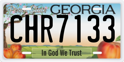 GA license plate CHR7133