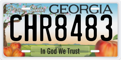 GA license plate CHR8483