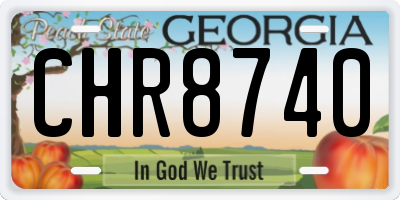 GA license plate CHR8740