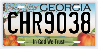 GA license plate CHR9038