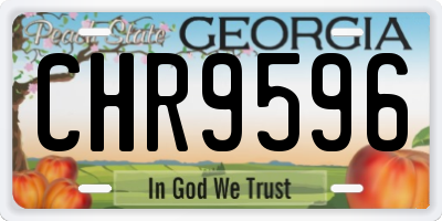 GA license plate CHR9596