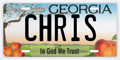 GA license plate CHRIS