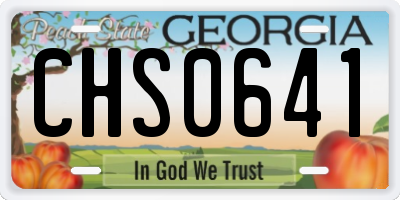 GA license plate CHS0641