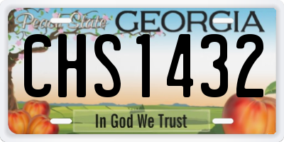 GA license plate CHS1432