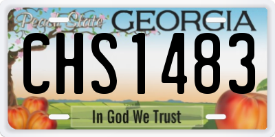 GA license plate CHS1483