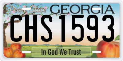GA license plate CHS1593